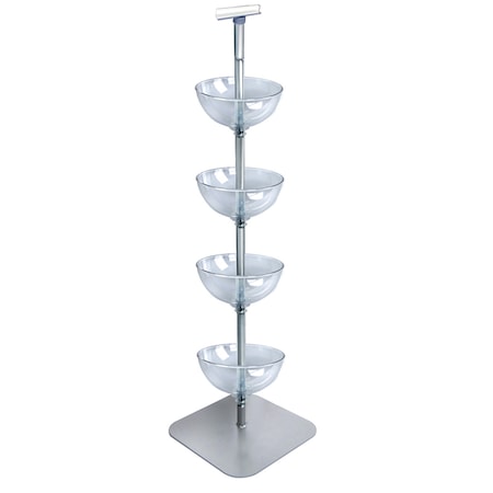Azar Displays Four-Tiered 12" Bowl Floor Display 751204